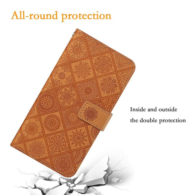 Læder Cover Samsung Galaxy S25 Fe Telefon Etui Etnisk Stil