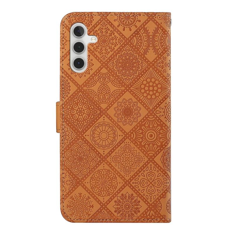 Læder Cover Samsung Galaxy S25 Fe Telefon Etui Etnisk Stil