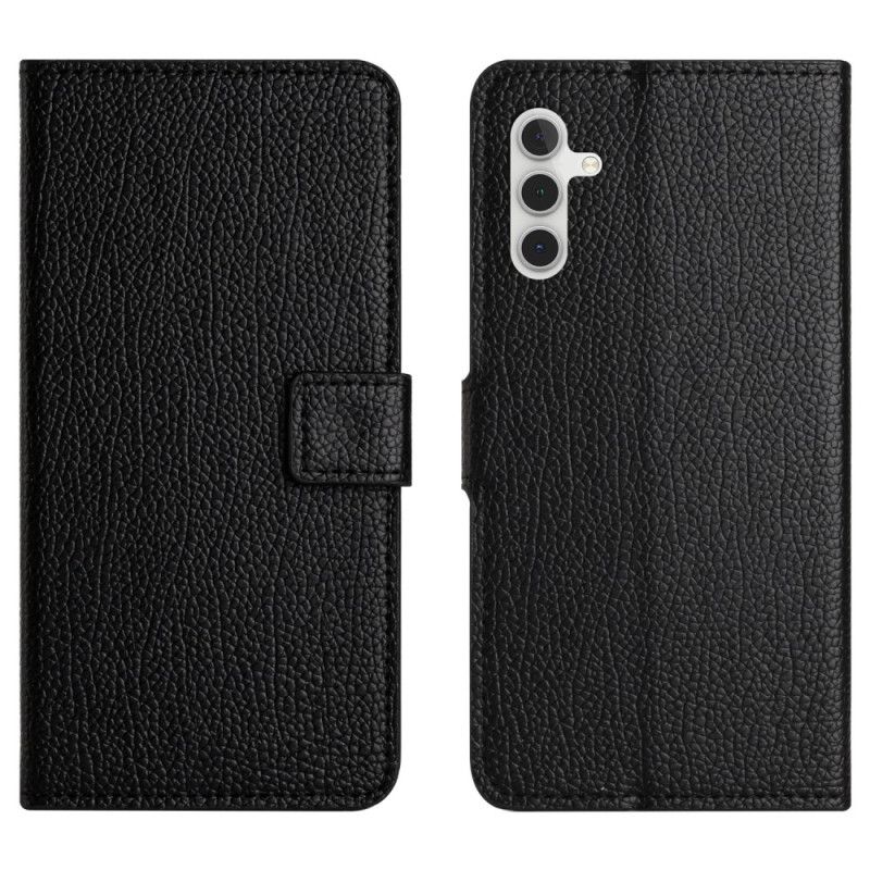 Læder Cover Samsung Galaxy S25 Fe Telefon Etui Klassisk Sort