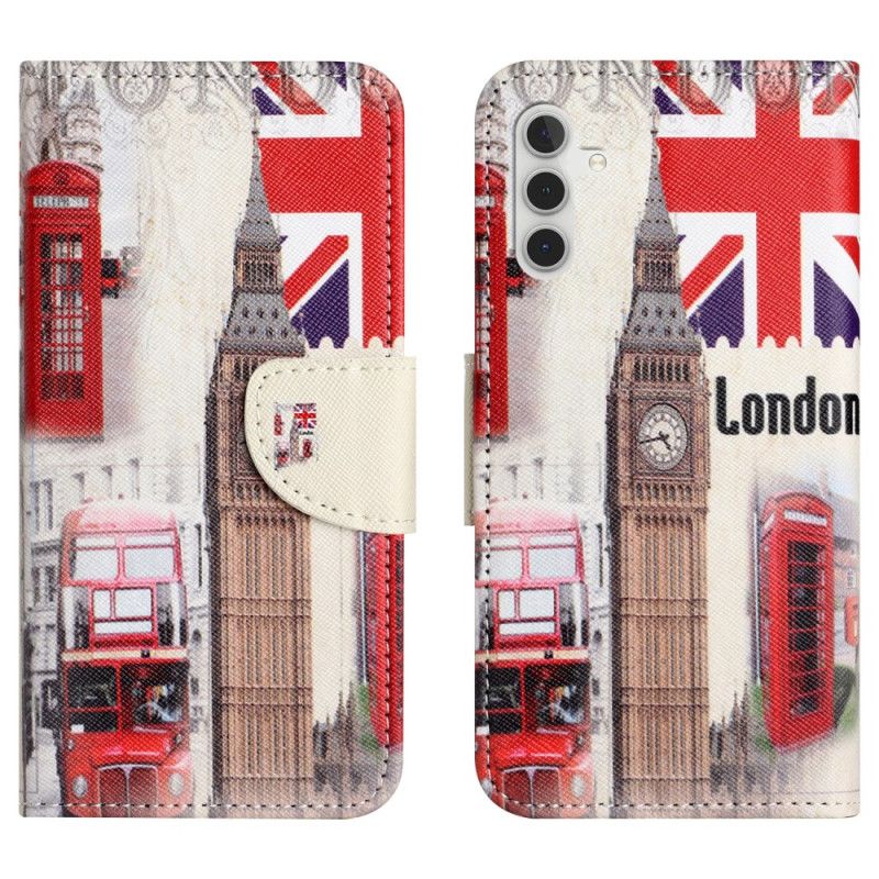 Læder Cover Samsung Galaxy S25 Fe Telefon Etui London Life