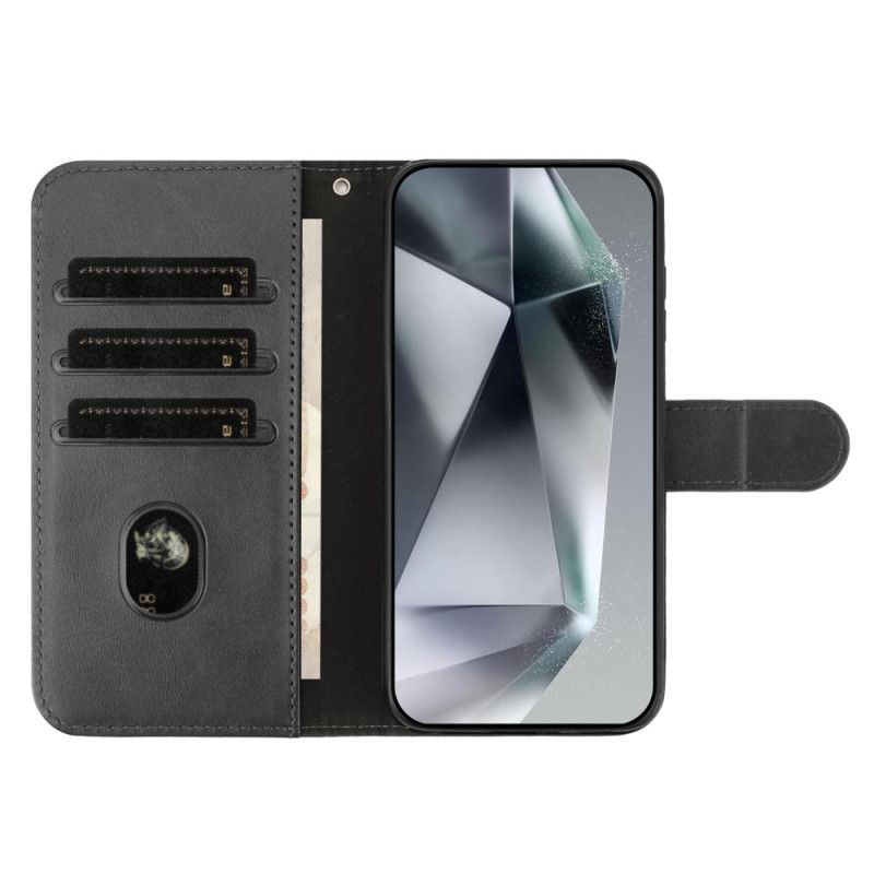 Læder Cover Samsung Galaxy S25 Fe Telefon Etui S-designrem