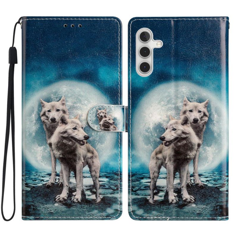 Læder Cover Samsung Galaxy S25 Fe Telefon Etui To Ulve