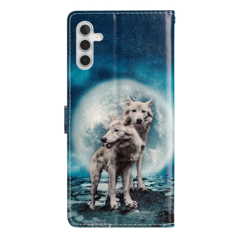 Læder Cover Samsung Galaxy S25 Fe Telefon Etui To Ulve