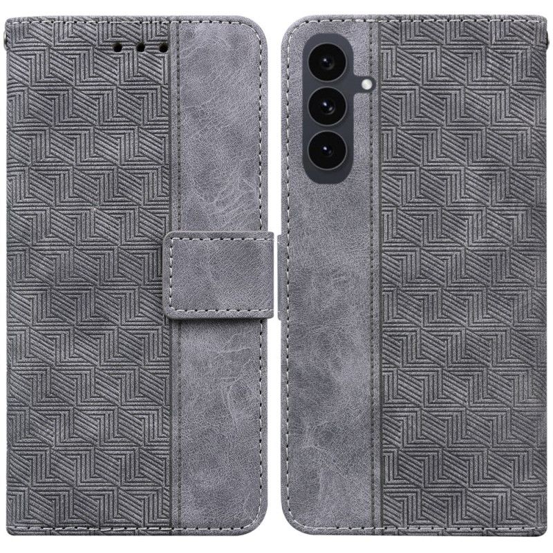 Læder Cover Samsung Galaxy S25 Fe Vævet Mønster