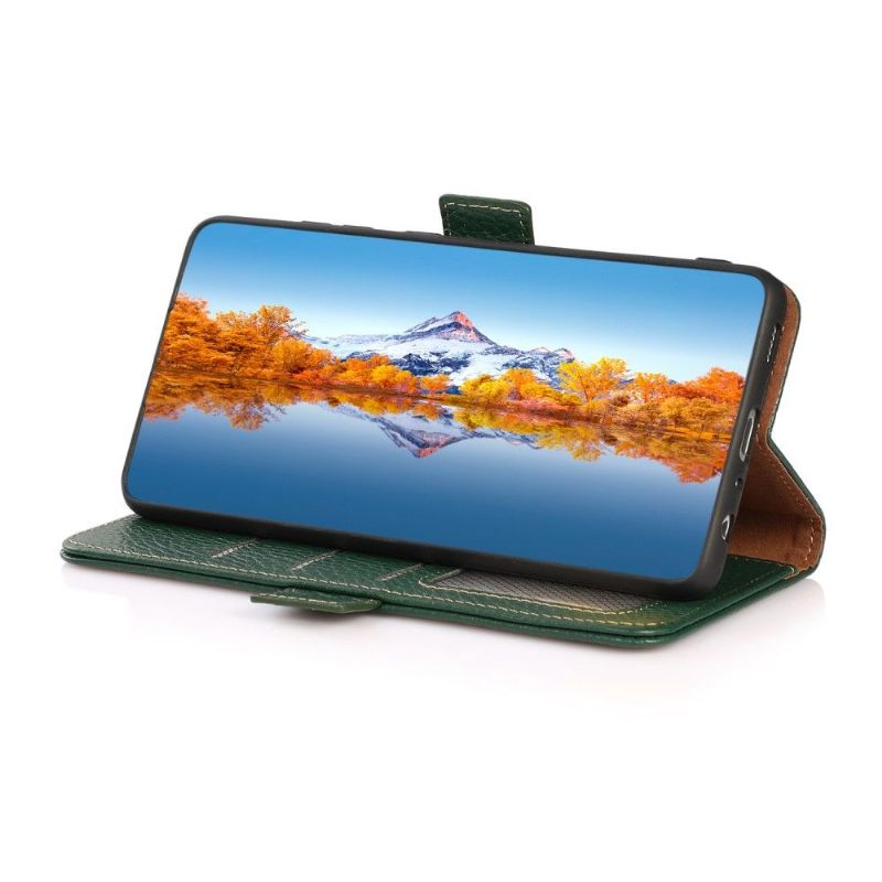Flip Cover Oppo A74 5G / A54 5G Khazneh-kornet Skinnende Læder