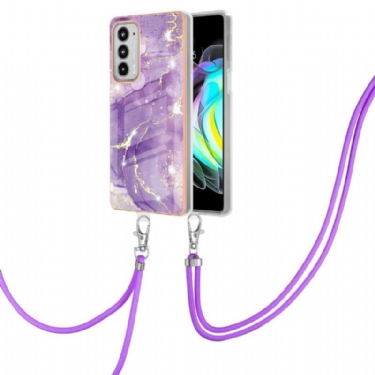 Cover Motorola Edge 20 Med Snor Marmor