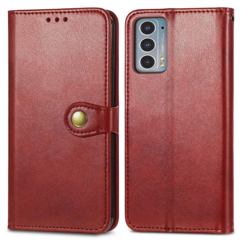 Flip Cover Motorola Edge 20 Indila Imiteret Læder Kortholder