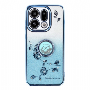 Cover Oppo Find X9 5g Kadem Blomster- Og Rhinstensringholder