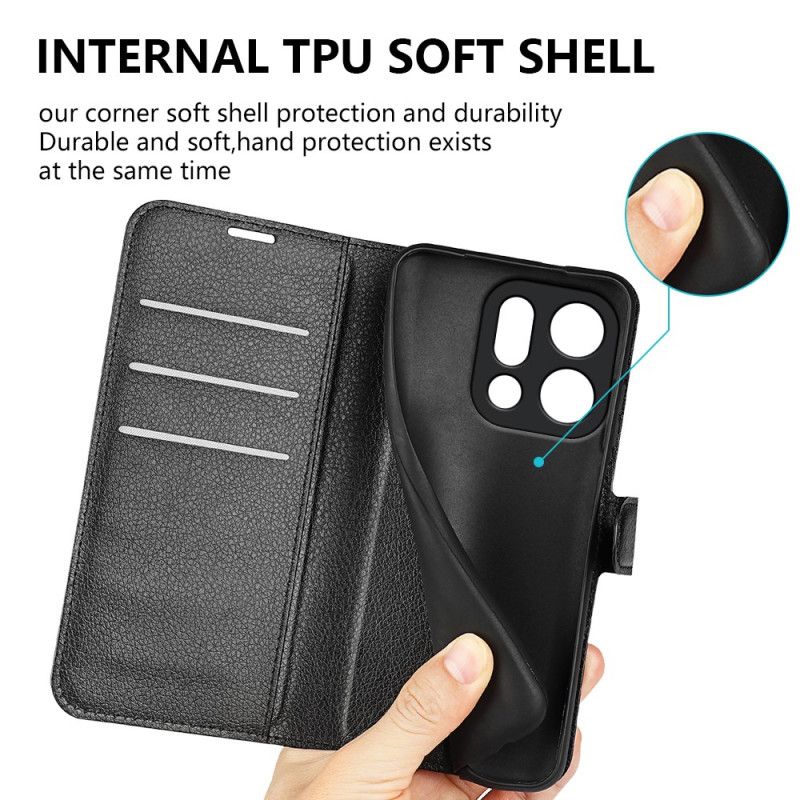 Flip Cover Oppo Find X9 5g Litchi Kunstlæder