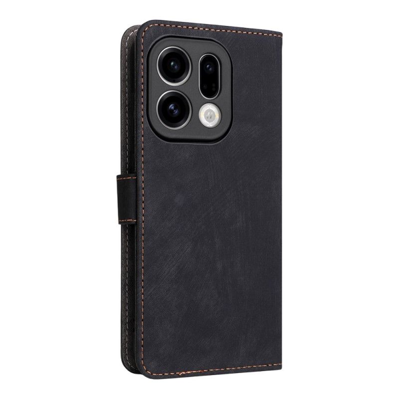 Flip Cover Oppo Find X9 5g Ruskindseffekt Med Rem