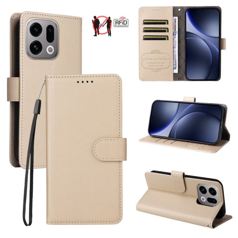 Læder Cover Oppo Find X9 5g Telefon Etui Rfid-beskyttelse