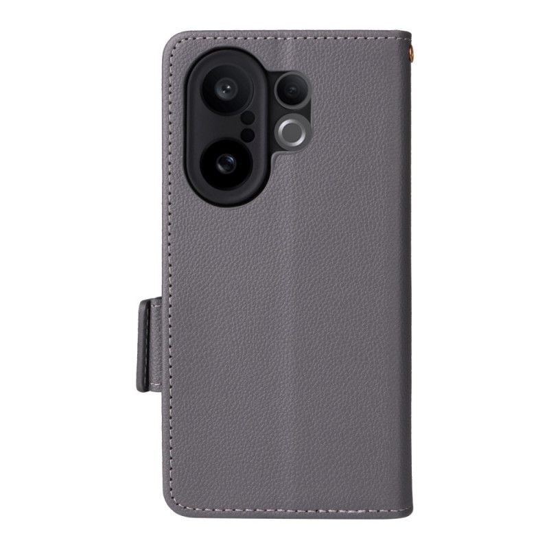 Flip Cover Til Vivo X200 Fe Kunstlæder Med Rem