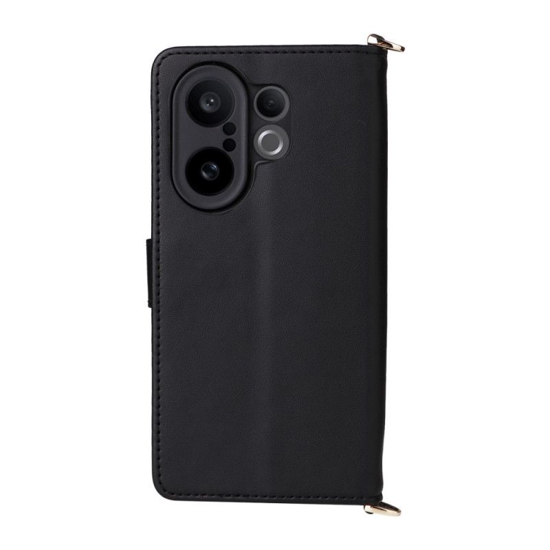 Flip Cover Vivo X200 Fe Quiltet Med Rem Og Skulderrem