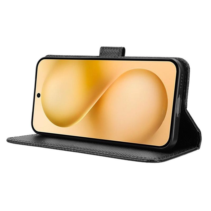 Flip Cover Vivo X200 Fe Tekstureret Kunstlæder