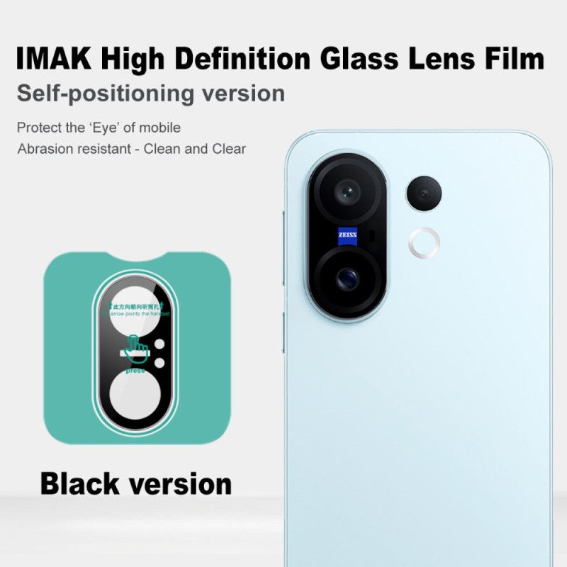 Hærdet Glaslinsebeskytter Til Vivo X200 Fe Med Selvjusterende Ramme (sort Version)