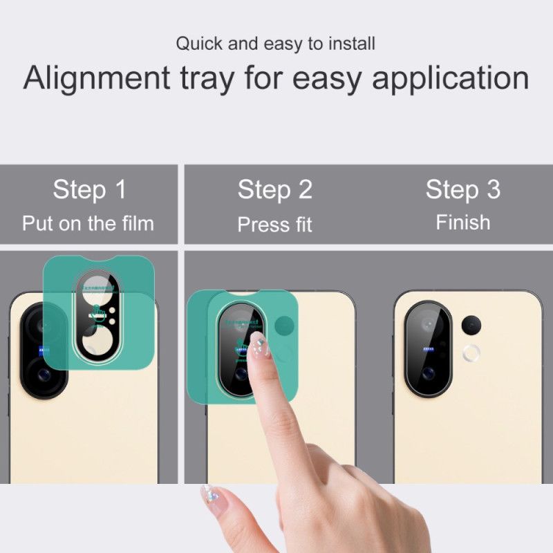 Hærdet Glaslinsebeskytter Til Vivo X200 Fe Med Selvjusterende Ramme (sort Version)