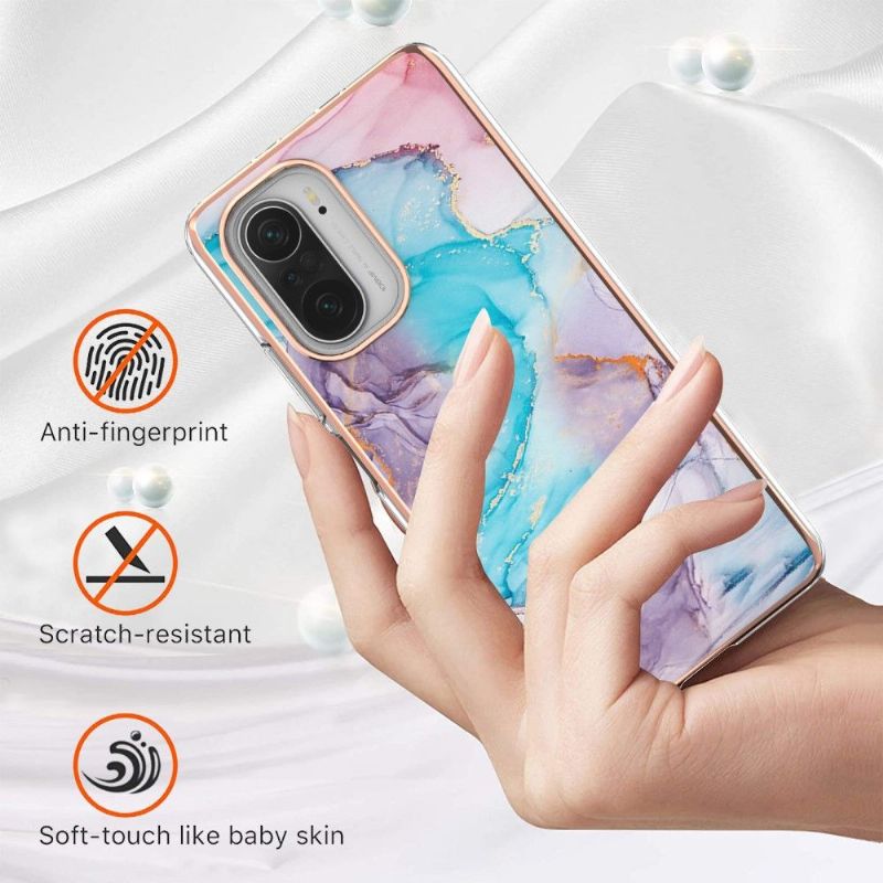 Cover Xiaomi Mi 11i / Poco F3 Blåfarvet Marmor