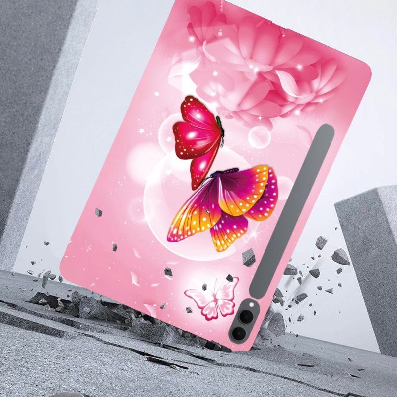 Cover Samsung Galaxy Tab S11 Ultra Lyserøde Sommerfugle