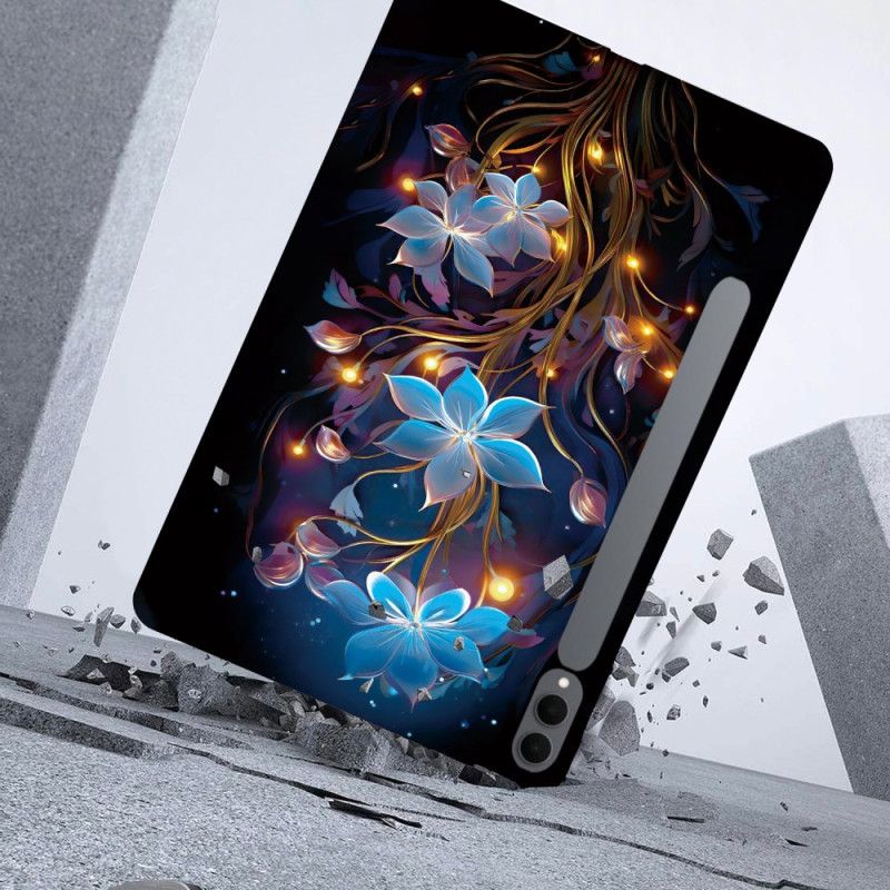 Cover Samsung Galaxy Tab S11 Ultra Telefon Etui Blå Blomster