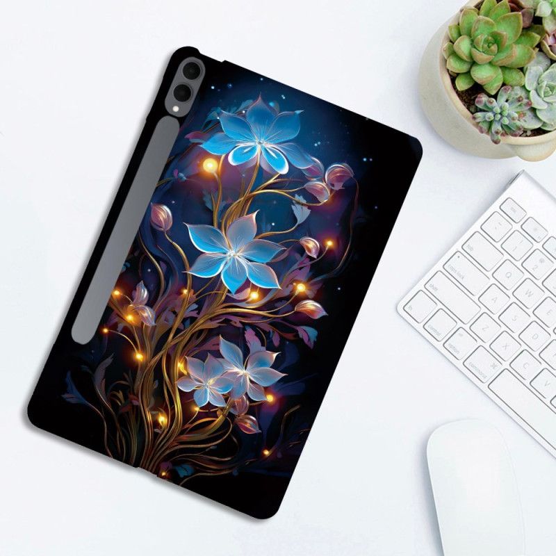 Cover Samsung Galaxy Tab S11 Ultra Telefon Etui Blå Blomster