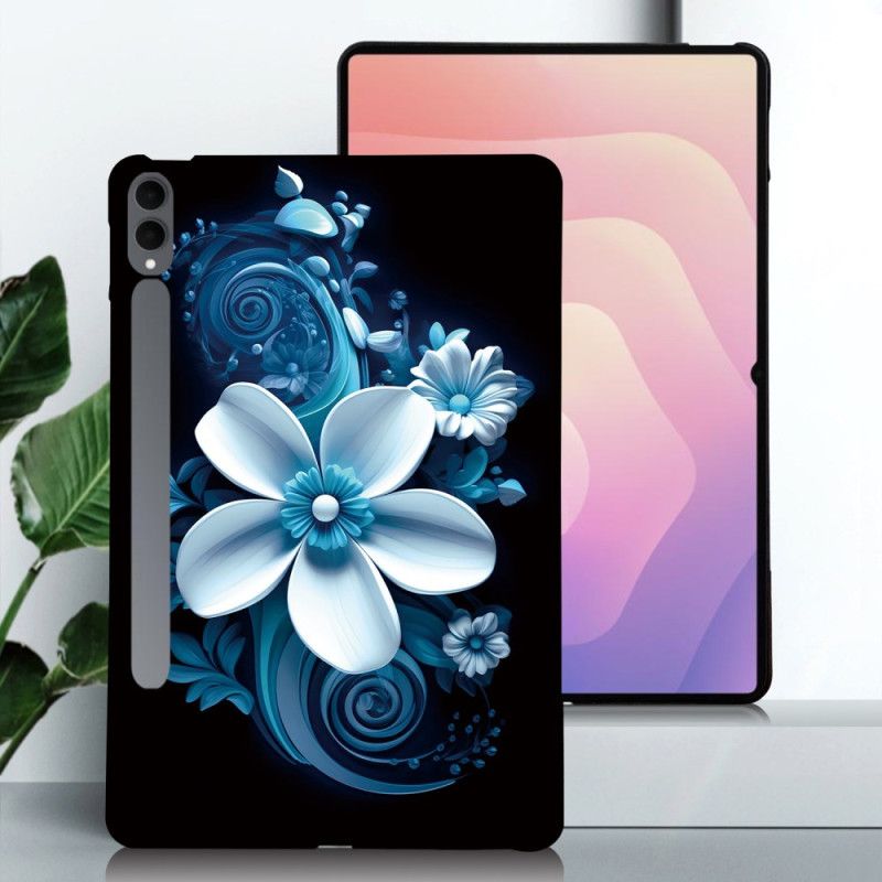 Cover Samsung Galaxy Tab S11 Ultra Telefon Etui Sort Orkidé