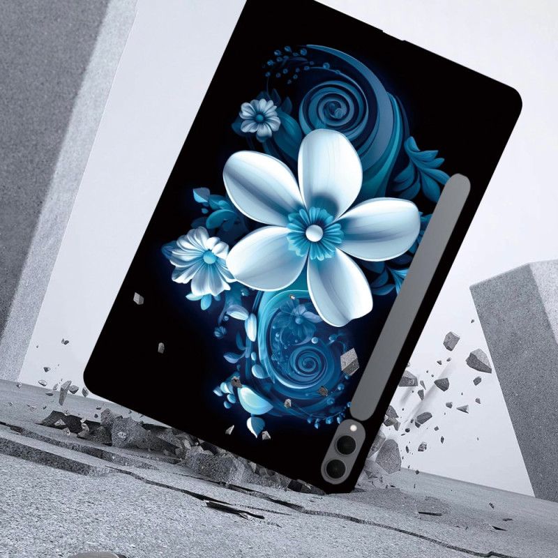 Cover Samsung Galaxy Tab S11 Ultra Telefon Etui Sort Orkidé
