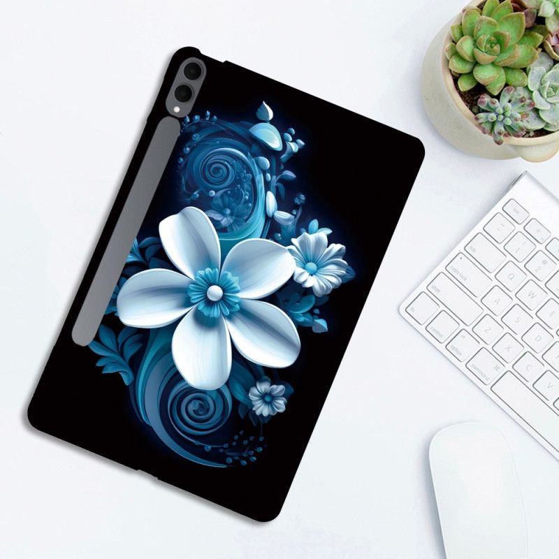 Cover Samsung Galaxy Tab S11 Ultra Telefon Etui Sort Orkidé