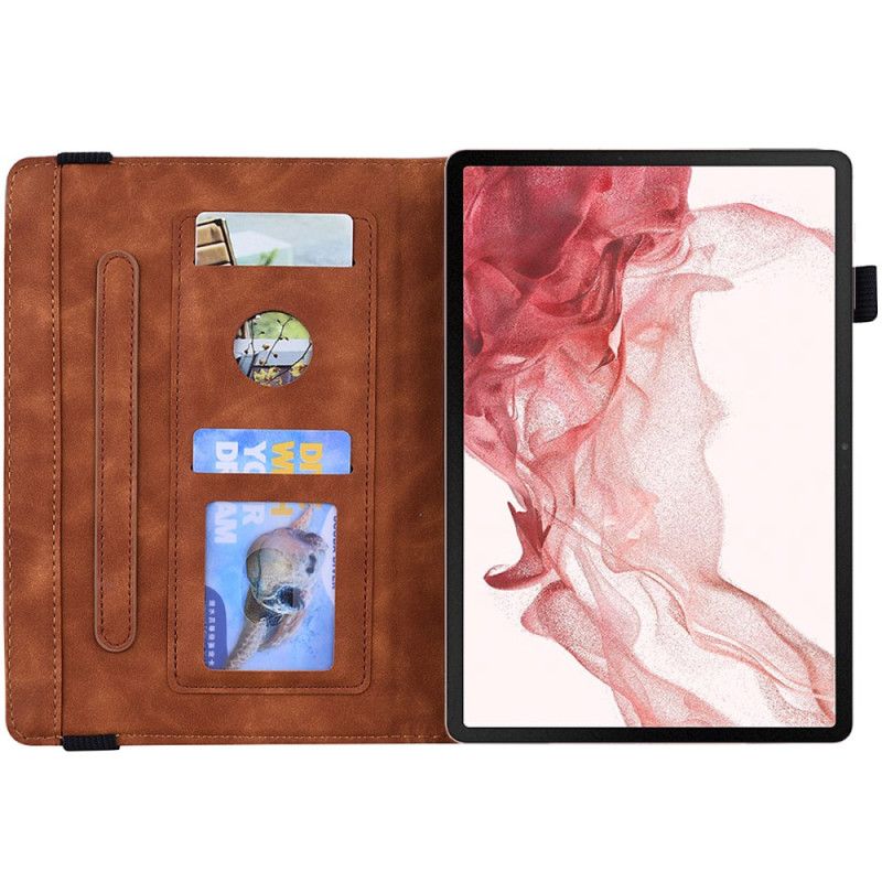 Etui Samsung Galaxy Tab S11 Ultra Mandala Med Ruskindseffekt