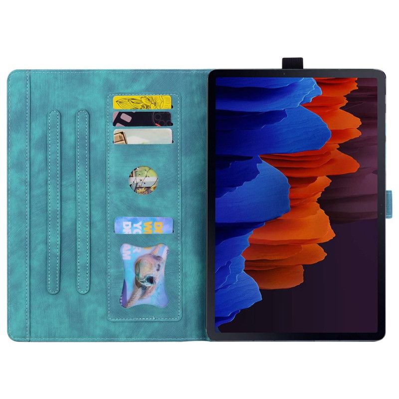 Læder Cover Samsung Galaxy Tab S11 Ultra Telefon Etui Kattemotiv Med Ruskindseffekt