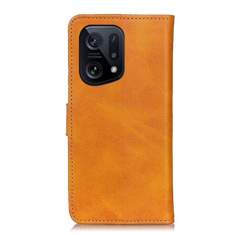 Flip Cover Oppo Find X5 Anti-fald Marius Mat Læder Effekt