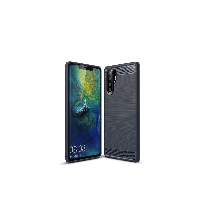 Mobilcover Huawei P30 Pro Børstet Carbon Gel