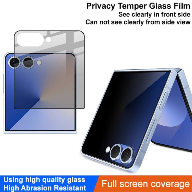 Anti-spionage Hærdet Glas Bagskærmbeskytter Til Samsung Galaxy Z Flip 7