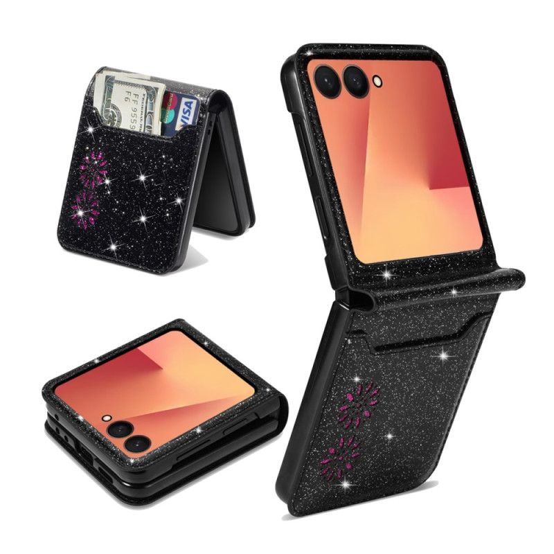 Cover Samsung Galaxy Z Flip 7 Glitterkortholder