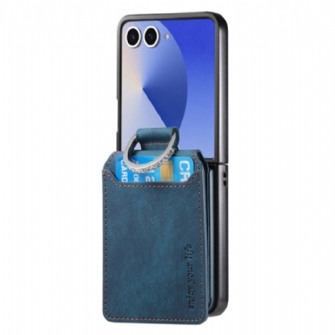 Cover Samsung Galaxy Z Flip 7 Kortholder Og Holder Med Vintage-effekt