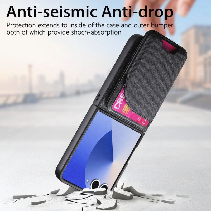 Cover Samsung Galaxy Z Flip 7 Magnetisk Med Holder Og Aftagelig Kortholder