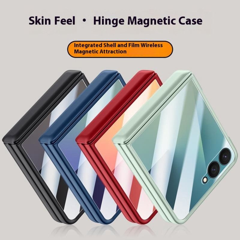 Cover Samsung Galaxy Z Flip 7 Magnetisk Med Metaleffekt