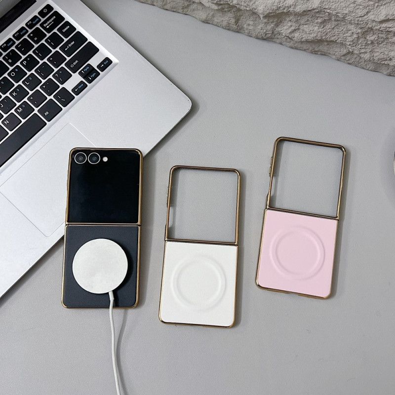 Cover Samsung Galaxy Z Flip 7 Magnetisk Nappaoverflade