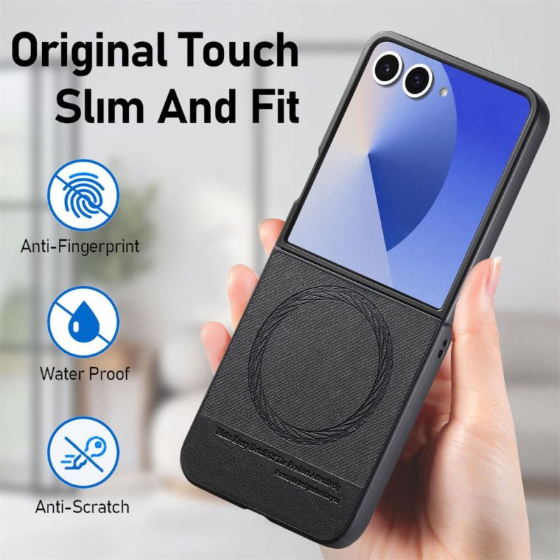 Cover Samsung Galaxy Z Flip 7 Magsafe-kompatibel Denim-tekstureret Læder