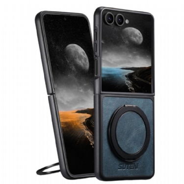 Cover Samsung Galaxy Z Flip 7 Magsafe-kompatibel Lædereffekt Suteni Ringholder