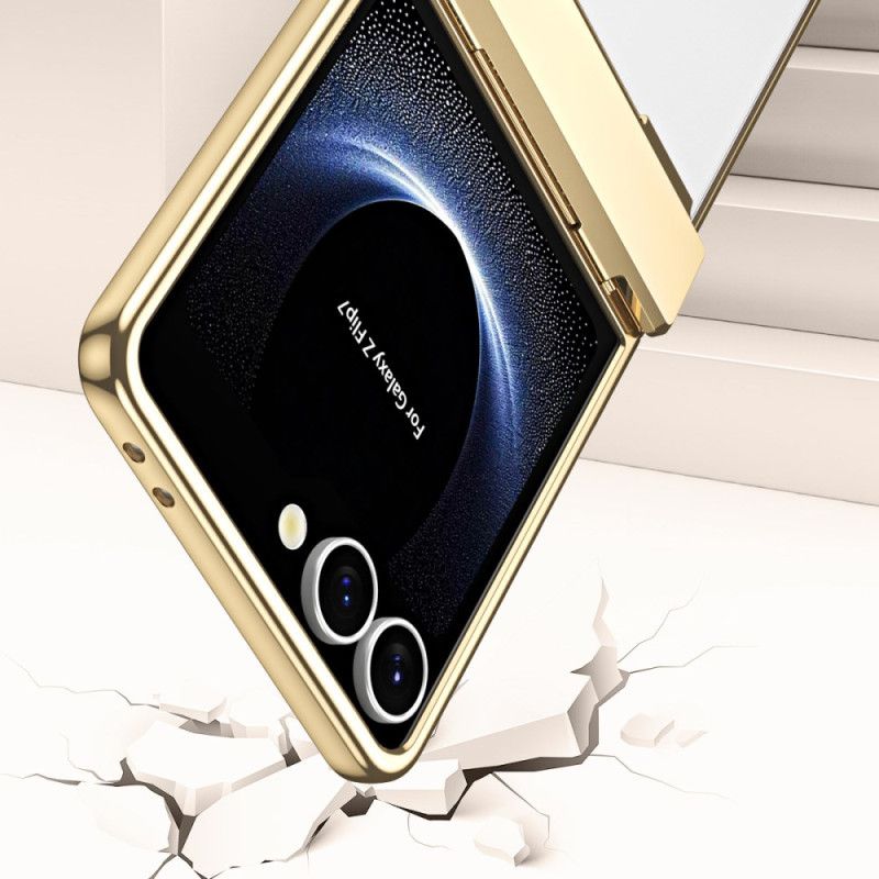 Cover Samsung Galaxy Z Flip 7 Metallisk Kant Med Skærmbeskytter