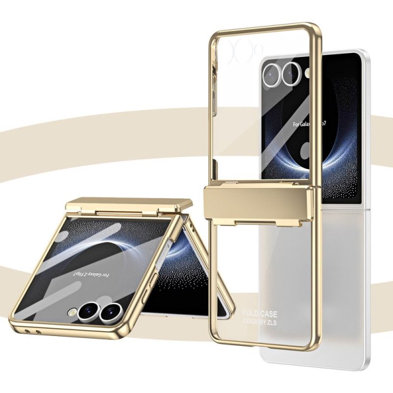 Cover Samsung Galaxy Z Flip 7 Metallisk Kant Med Skærmbeskytter
