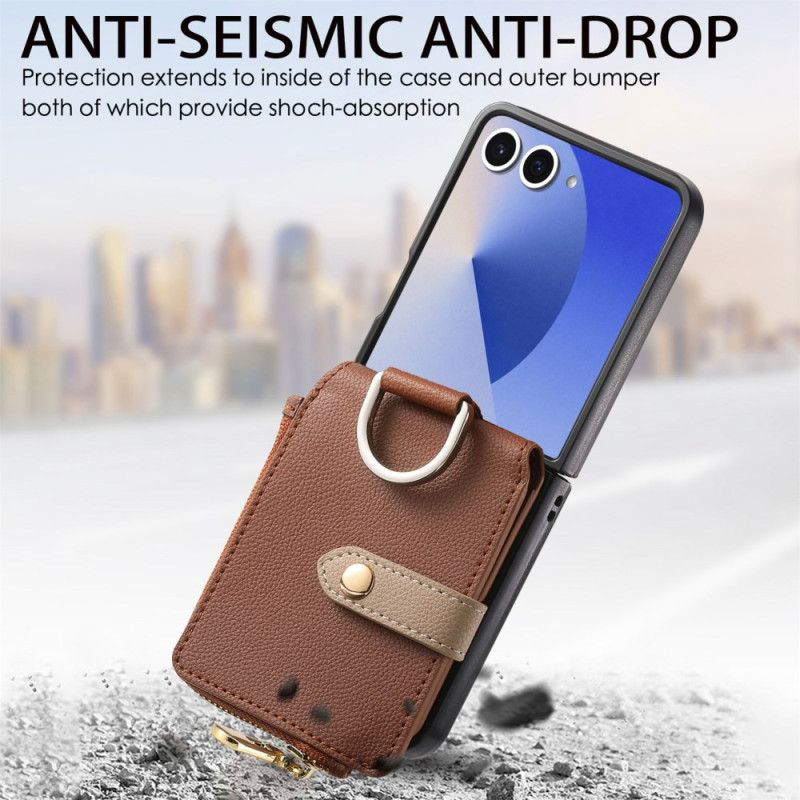 Cover Samsung Galaxy Z Flip 7 Møntpung Og Ringholder