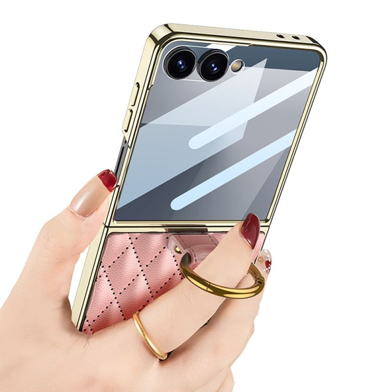 Cover Samsung Galaxy Z Flip 7 Quiltet Design Med Ringholder