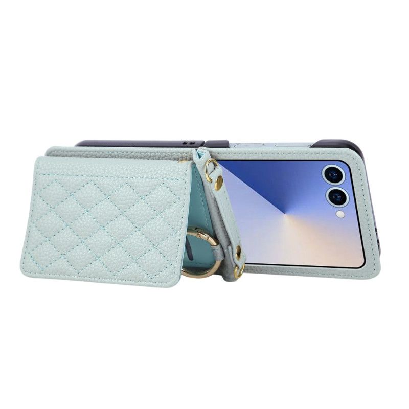 Cover Samsung Galaxy Z Flip 7 Quiltet Pung Med Skulderrem