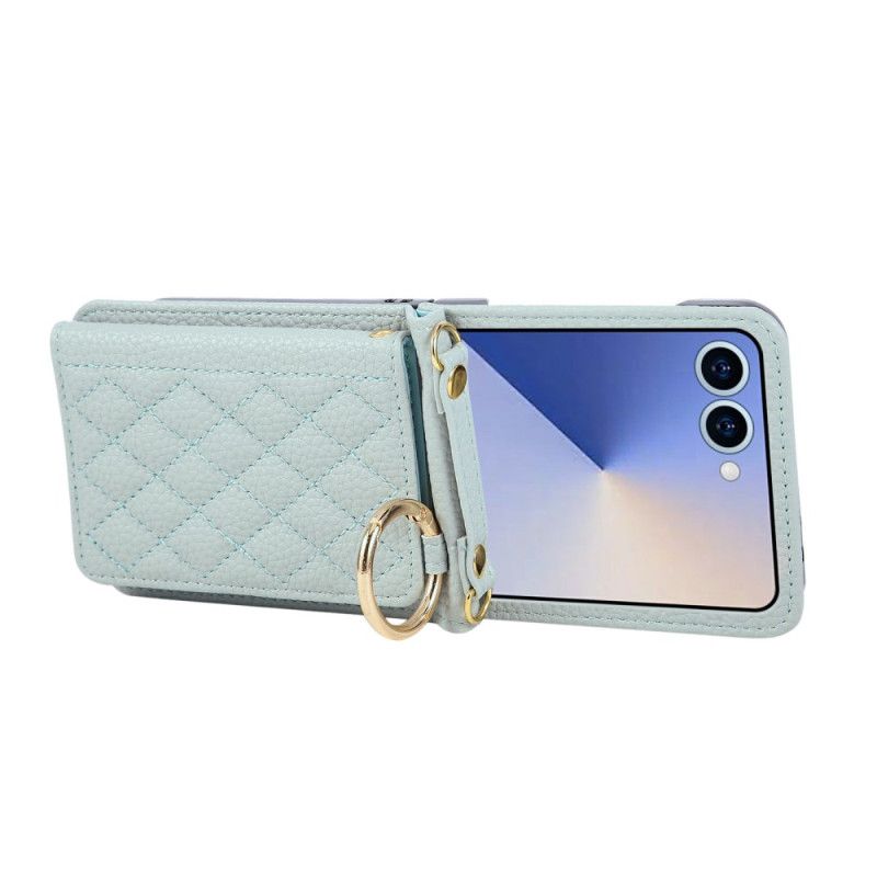 Cover Samsung Galaxy Z Flip 7 Quiltet Pung Med Skulderrem
