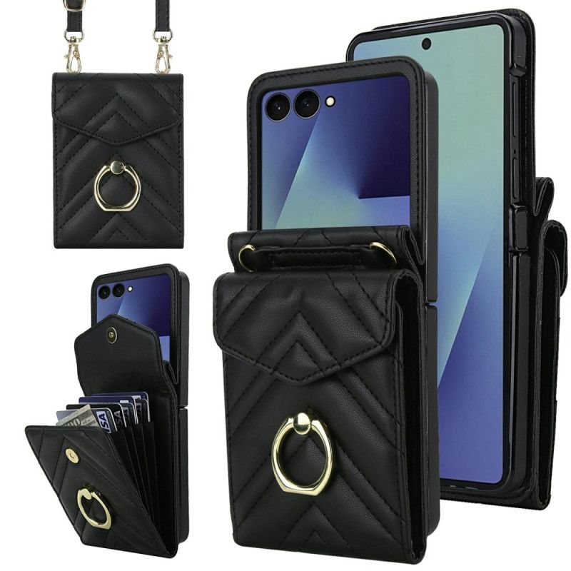 Cover Samsung Galaxy Z Flip 7 Rfid-blokerende Kortholder Og Rem