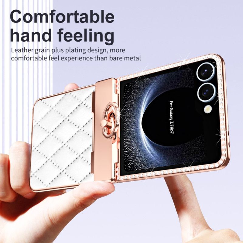 Cover Samsung Galaxy Z Flip 7 Ringholder Og Bagskærmsbeskytter