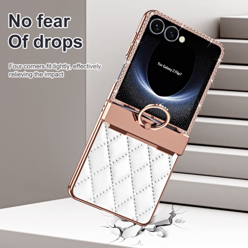 Cover Samsung Galaxy Z Flip 7 Ringholder Og Bagskærmsbeskytter