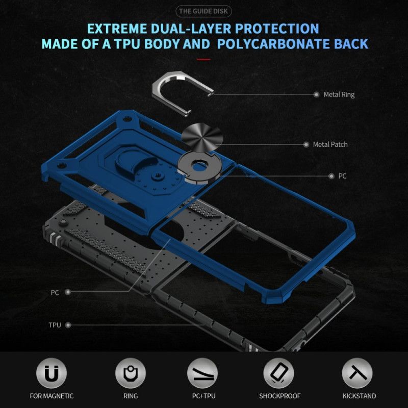 Cover Samsung Galaxy Z Flip 7 Ringholder Og Stødsikker Beskyttelse