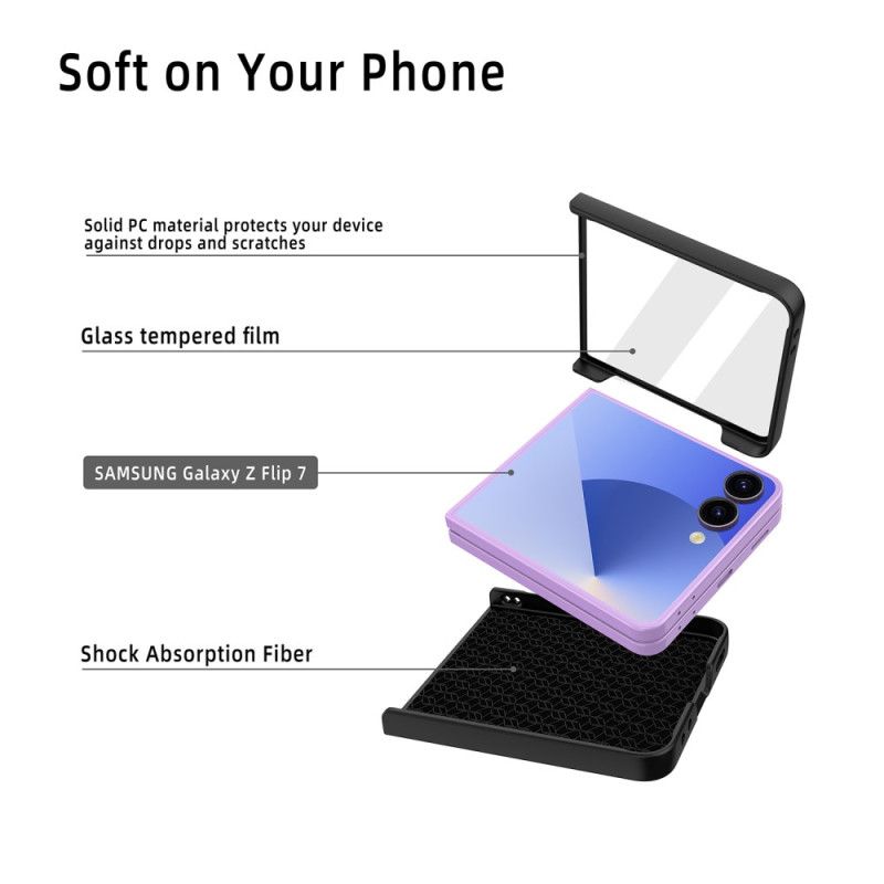 Cover Samsung Galaxy Z Flip 7 Silkeagtig Tekstur